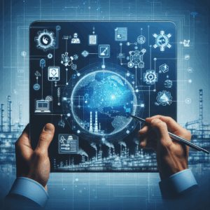 Image de couverture illustrant la digitalisation de la sécurité industrielle avec des technologies modernes pour la gestion des risques sur site